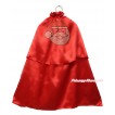 Xmas Hot Red Sparkle Rhinestone Santa Claus Satin Cape Coat Costume SH82